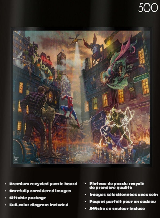CEACO - Marvel - Kinkade - Spider-Man vs. The Sinister Six - 500 Piece Jigsaw Puzzle for Adults Challenging Puzzle Perfect for Game Nights - Finished Puzzle Size is 21.25 x 15.00 - Image 3